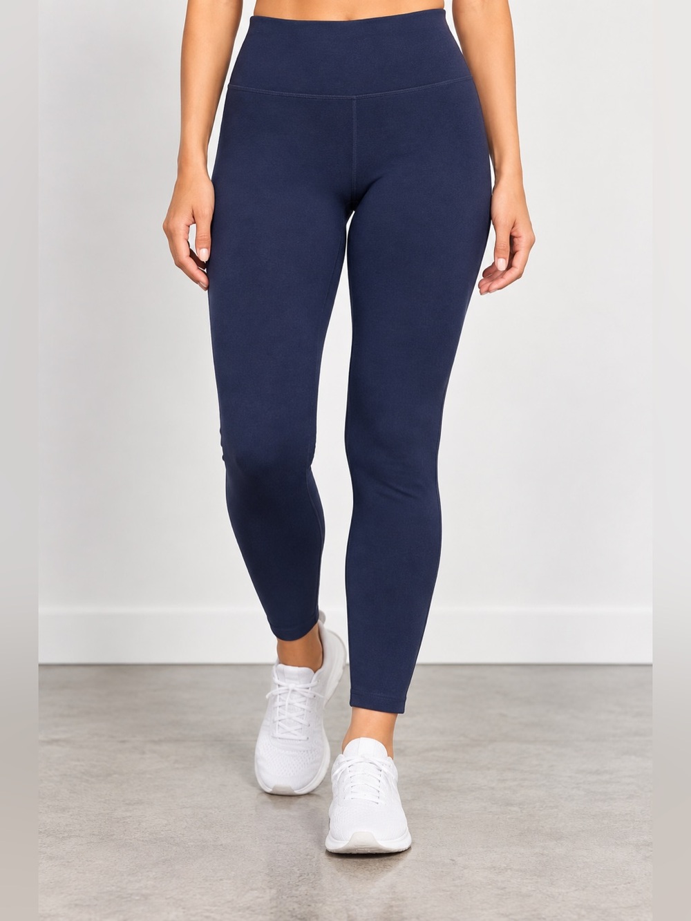 Lyssé New York Flattering Cotton Full Length Leggings Navy High Rise Size XL